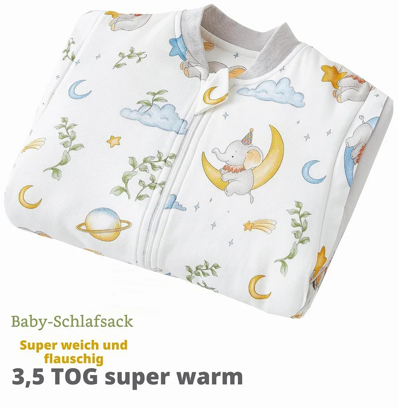 Chilsuessy Baby Winterschlafsack Schlafsack mit Füssen Warm Kinder Ganzjahres Winter Schlafsack Schl