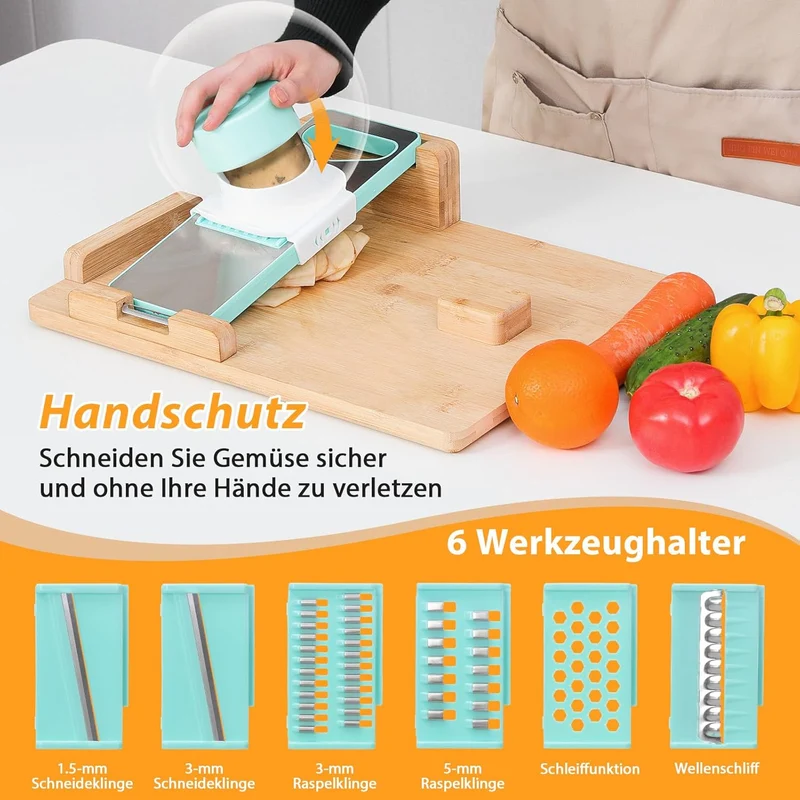 TYYIHUA Einhand-Schneidebrett, einhänderbrett, rutschfest mit Brotstoppern und Spikes, perfekt für A