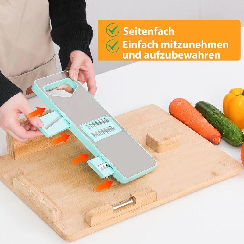 TYYIHUA Einhand-Schneidebrett, einhänderbrett, rutschfest mit Brotstoppern und Spikes, perfekt für A