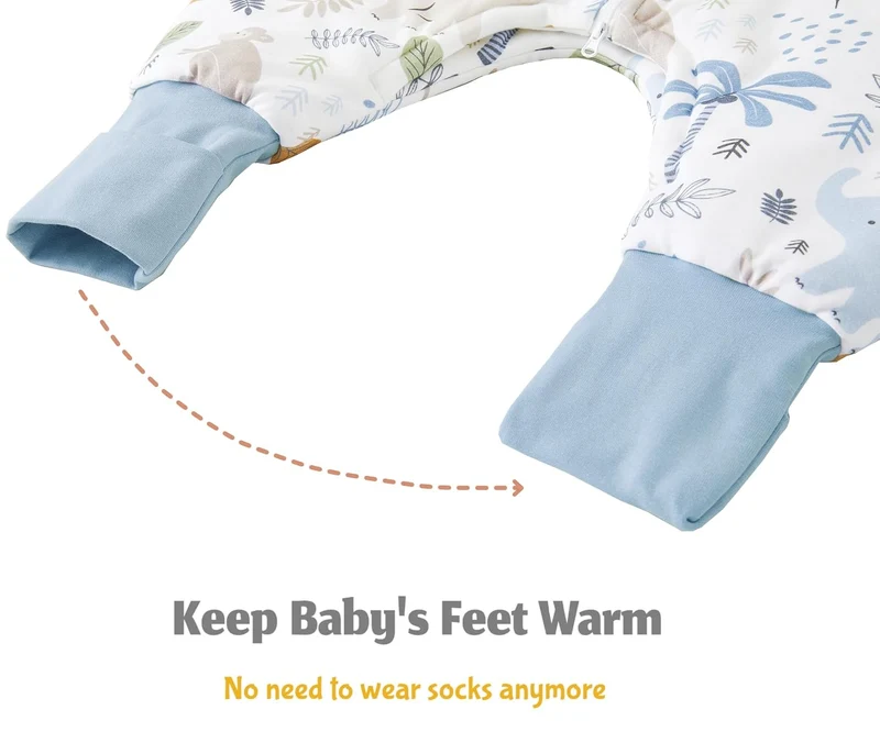 Chilsuessy Baby Winterschlafsack Schlafsack mit Füssen Warm Kinder Ganzjahres Winter Schlafsack Schl