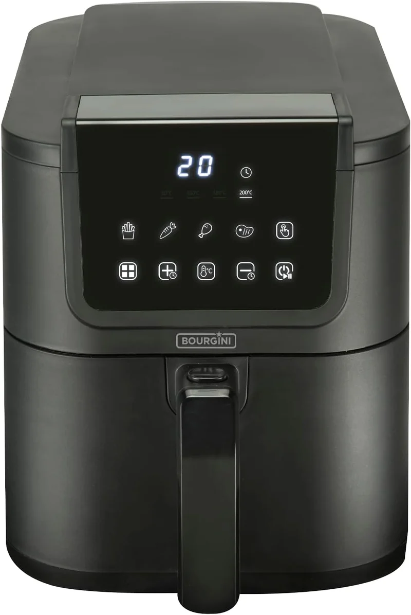 Bourgini Slimfit Airfryer XL – Heissluftfritteuse – 5 Liter – 1500 W – mit keramischer Antihaftbesch