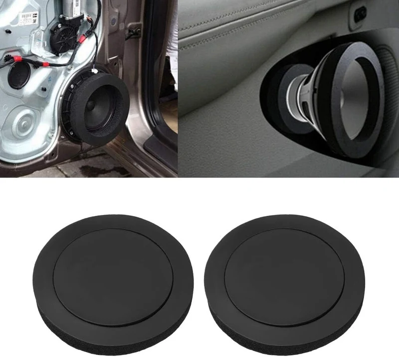 KIMISS Speaker Insulation Ring, 4 Stück Türverkleidung Schalldämmung Baumwolle Auto Lautsprecher Bas
