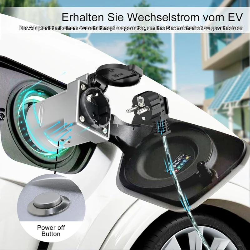V2L Adapter Kompatibel mit XPENG EVs, 16A 220V Fahrzeug-Ladeadapter, Passend für XPENG G6 G9 P7, Typ