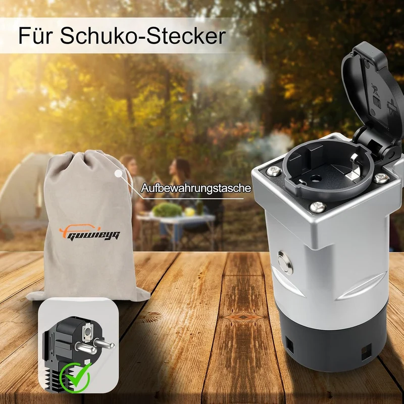 V2L Adapter Kompatibel mit XPENG EVs, 16A 220V Fahrzeug-Ladeadapter, Passend für XPENG G6 G9 P7, Typ