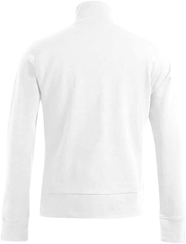 Stehkragen Zip Jacke Herren, Weiss, XL Weiss XL, Weiß XL
