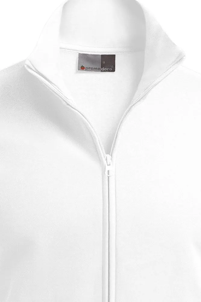 Stehkragen Zip Jacke Herren, Weiss, XL Weiss XL, Weiß XL