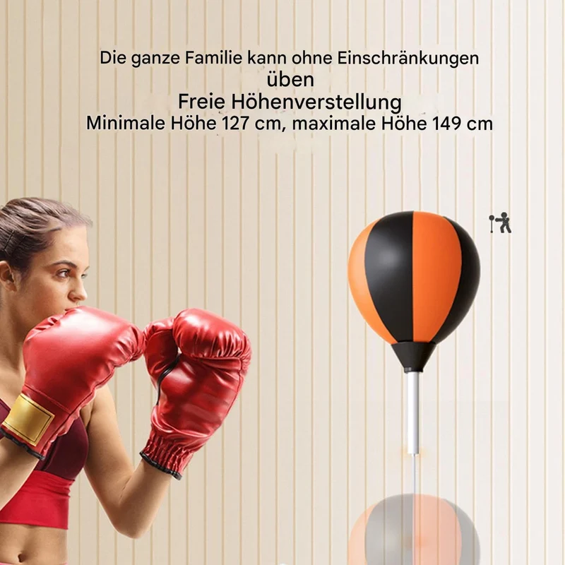 Boxing Standing Reflex Bag, Punching Bag Training, Height Adjustable, Strong Rebound, Hand-Eye Coord