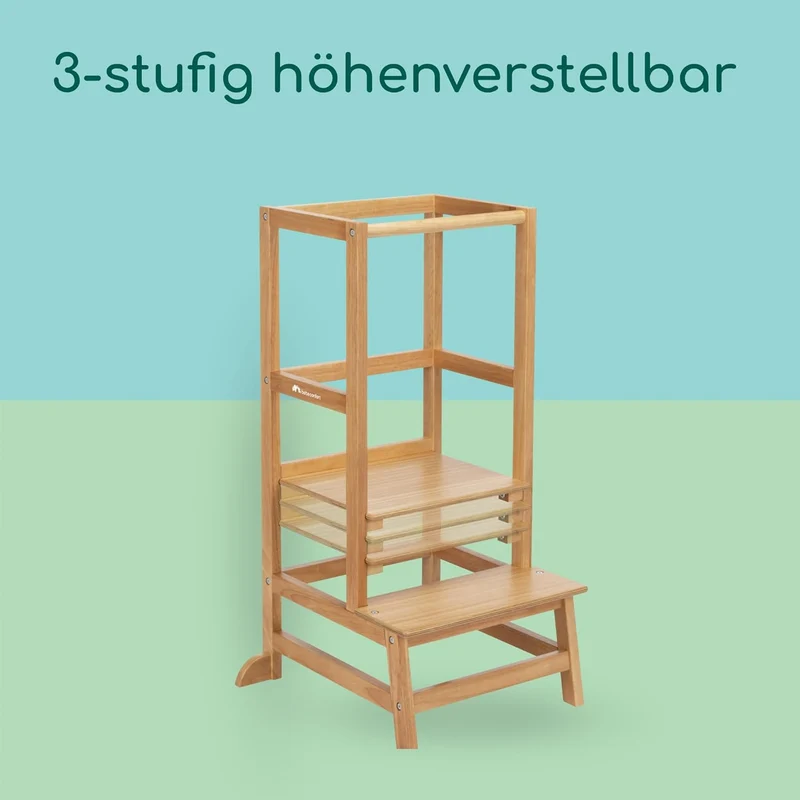Bebeconfort Nola, Montessori Lernturm Kinder, 1,5–6 Jahre (bis zu 30 kg), 3 Höhenstufen, geprüfte Si