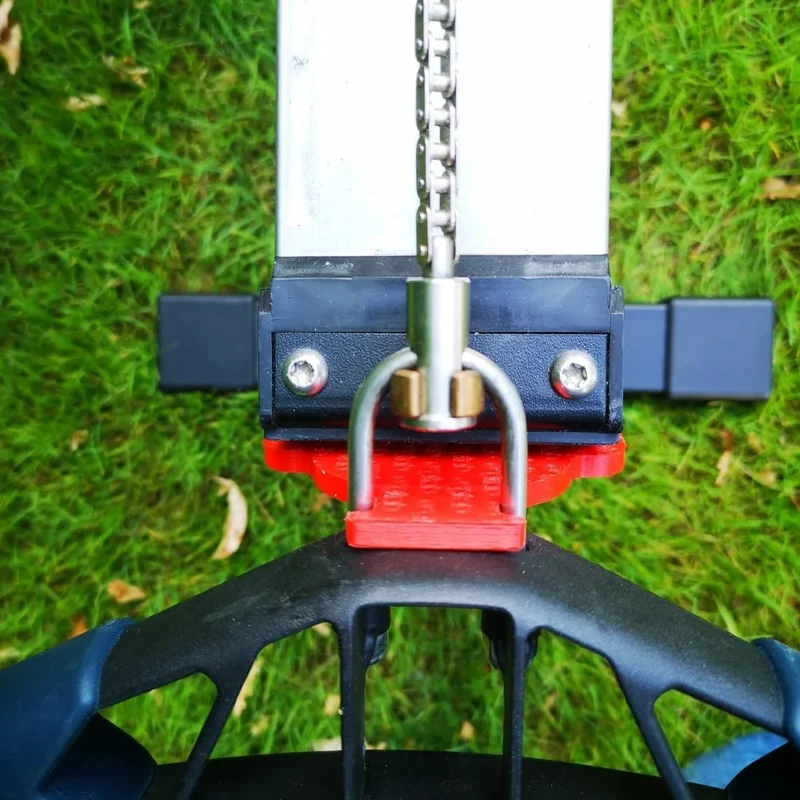 Ergtab Griffhalterung zum Schmieren der Kette kompatibel zu Concept2 Rudergeräten Schwarz, Schwarz
