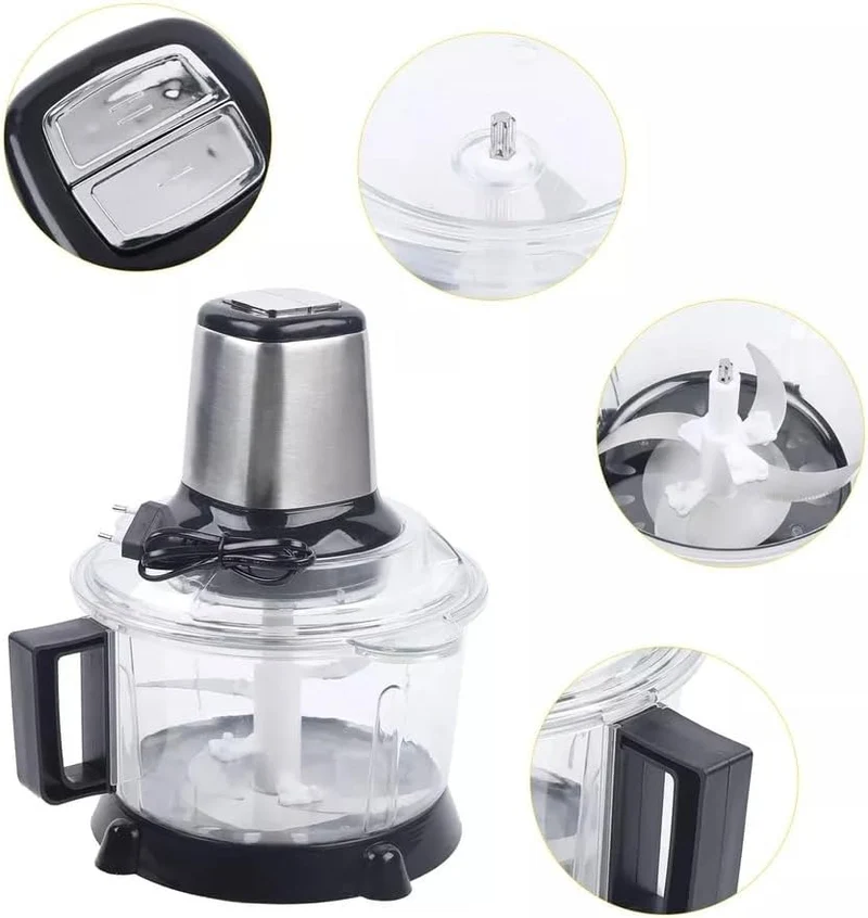 Universalzerkleinerer,5L Zerkleinerer Elektrisch Mini,Multi Fleischwolf Elektrische Kochmaschine,300