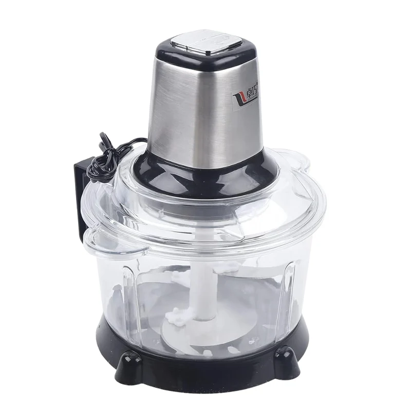 5L Edelstahl Elektrisch Zerkleinerer 300W 2 Geschwindigkeitsstufen mit 3-edelstahlklingen Mixer Food
