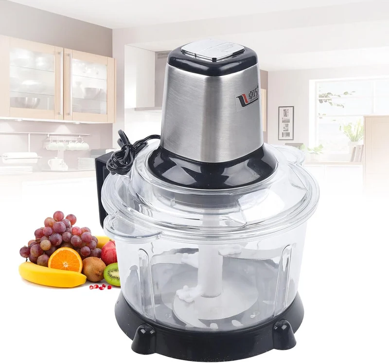 5L Edelstahl Elektrisch Zerkleinerer 300W 2 Geschwindigkeitsstufen mit 3-edelstahlklingen Mixer Food