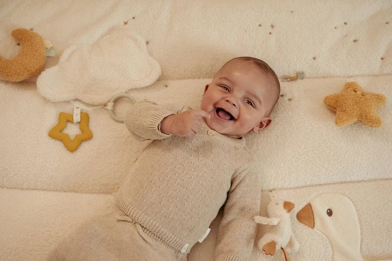 Little Dutch Krabbeldecke Spieldecke Activity Matte Baby (80x100 cm) weiss - Newborn Naturals