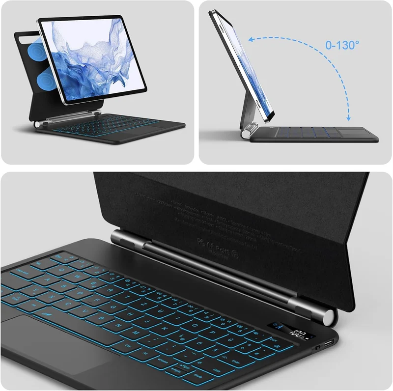Bettdow für Samsung Galaxy Tab S10 Lite/Tab S10 FE/Tab S9 FE 10.9" und Tab S9 11" Tastatur Hülle, Sc