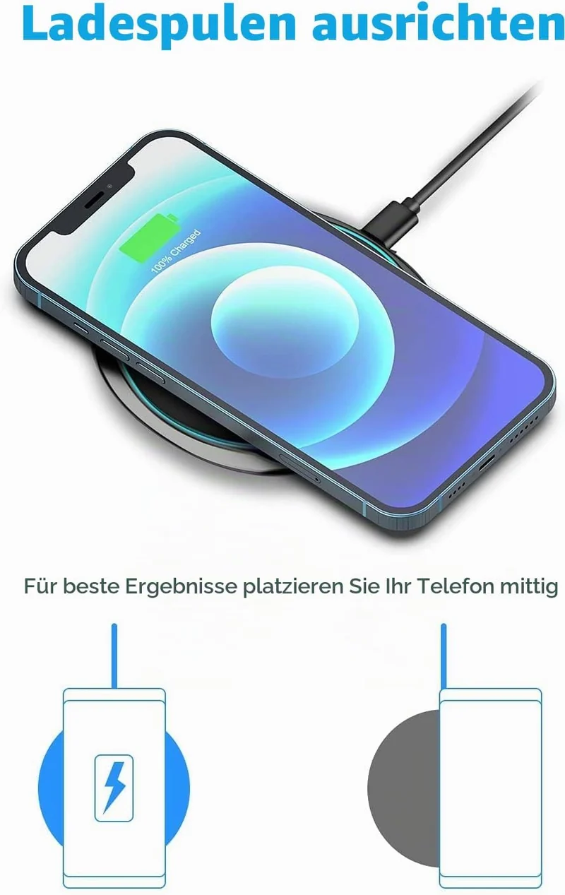 Fast Wireless Charger Ladepad, 2 Pack NANAMI 10W Schnelles Qi Induktive Ladestation für Samsung Gala