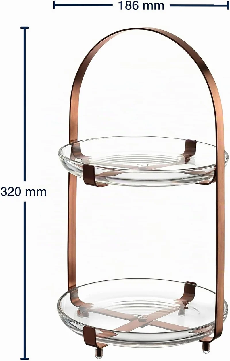 LEONARDO HOME CUCINA Etagere • 1 Stück • Moderne Glasetagere • für Kuchen & Häppchen • elegante Etag