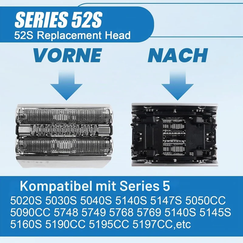 52S Scherkopf Serie 5, Elektrischer S5 Rasierkopf Kompatibel Mit Series 5, S5 Scherkopf Ersatzschert