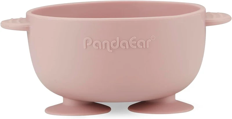 PandaEar 3 Pack Babysaugschalen &3 Babylöffel| Leckdichte Aufenthalts Silicon Food Bowl für Babys Ki