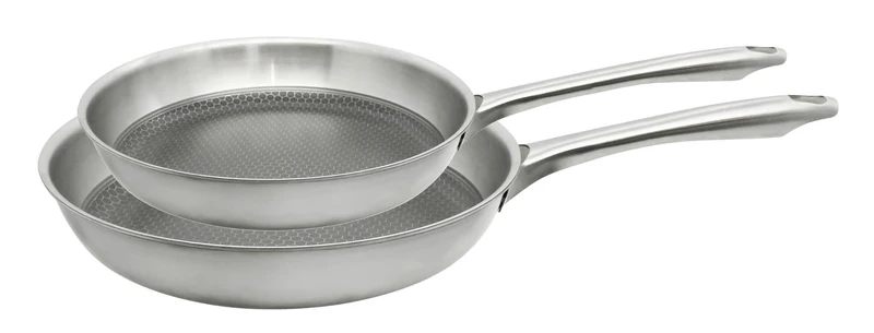 ELO Relief Passion Pfannenset 2-teilig, Edelstahl 18/10, ELODUR® Select Antihaftversiegelung, Relief