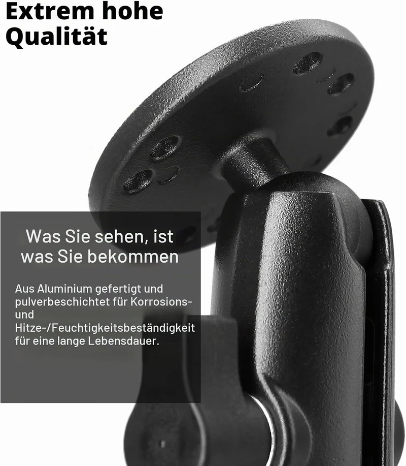 1-Zoll-AMPS-Halterung, Doppelkugelhalterung mit 25mm/1''/C-Kugeladapter, Vollaluminiumguss, kompatib