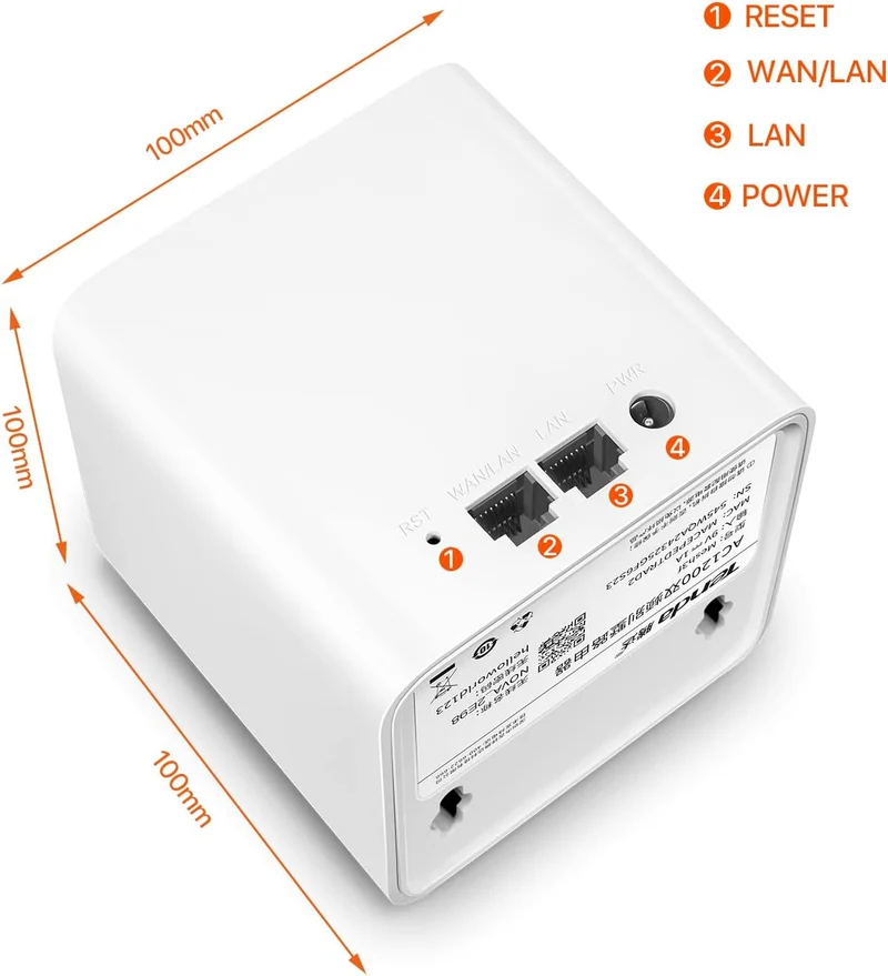 Tenda Nova MW3 Mesh WLAN System - AC1200 Dual Band Mesh Set - empfohlen für Häuser mit 2-3 Schlafzim