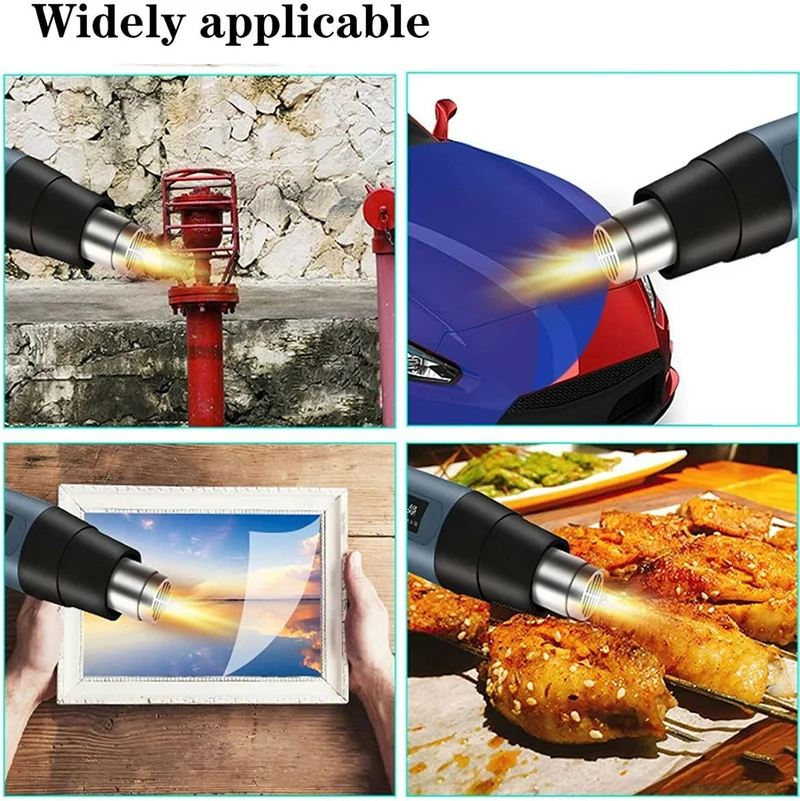 Power Tools 2000W Hot Air Heat Gun Dual-Temperature Paint Stripper Settings 4 Nozzles