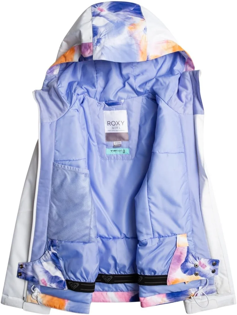 Roxy Mädchen Girl Jk Jetty-Snow Jacket 8-16 38 Weiss, 38 Weiß