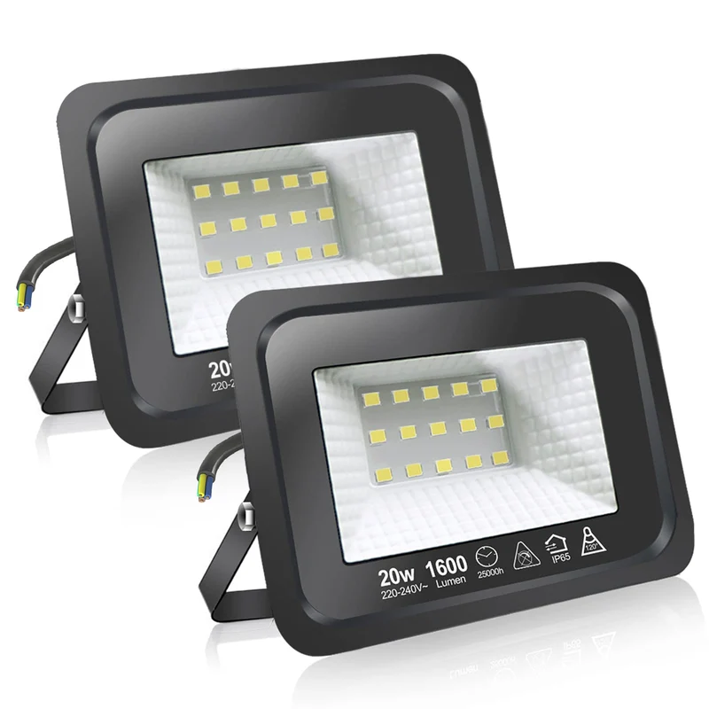 EXTRASTAR 20W LED Strahler, Superhell Led Strahler Aussen, IP65 Wasserdicht LED Fluter, 3000K Warmwe