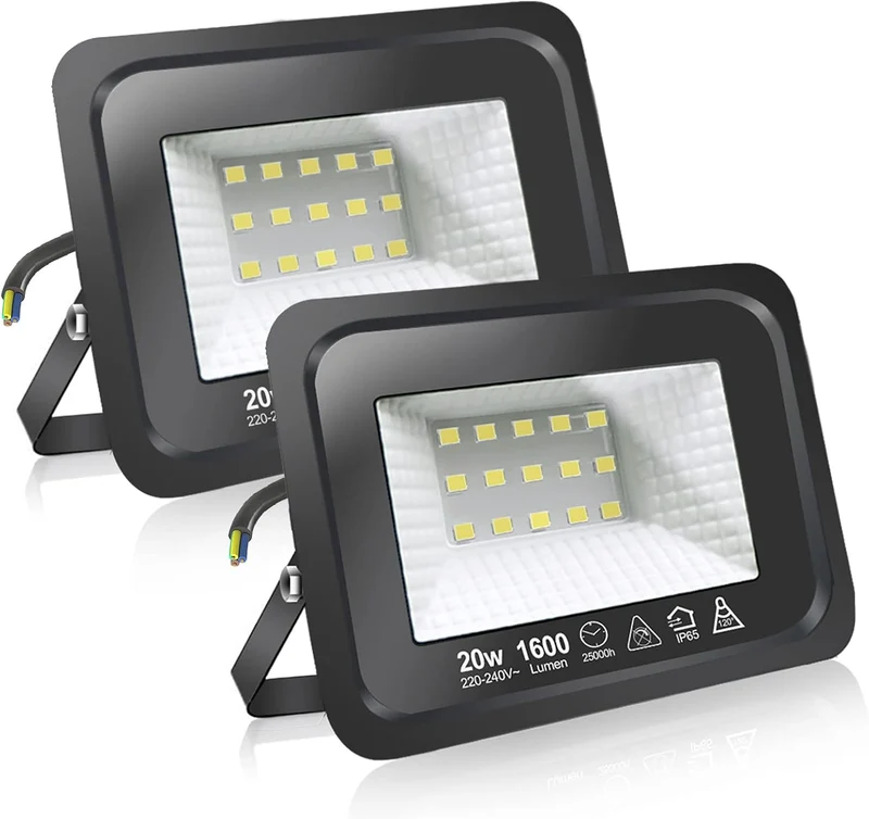 EXTRASTAR 20W LED Strahler, Superhell Led Strahler Aussen, IP65 Wasserdicht LED Fluter, 3000K Warmwe