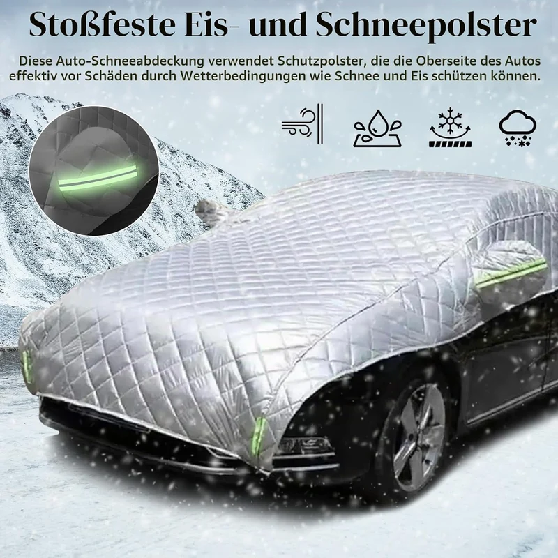 Autoabdeckung, 520x230cm Halbgaragenabdeckung Hagelschutz Auto Hageldecke für Autos Frontscheibenabd