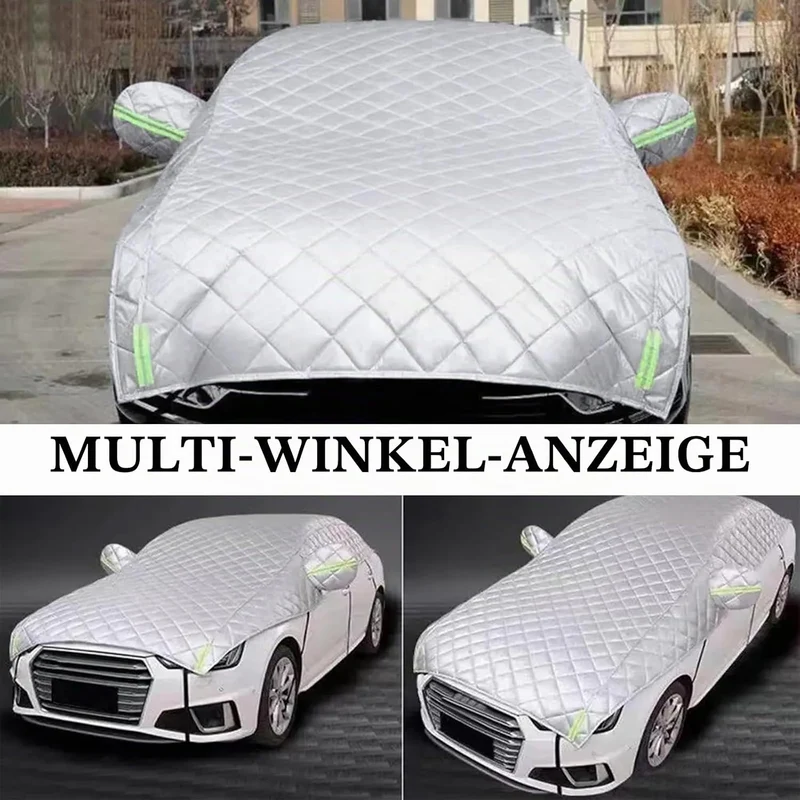 Autoabdeckung, 520x230cm Halbgaragenabdeckung Hagelschutz Auto Hageldecke für Autos Frontscheibenabd