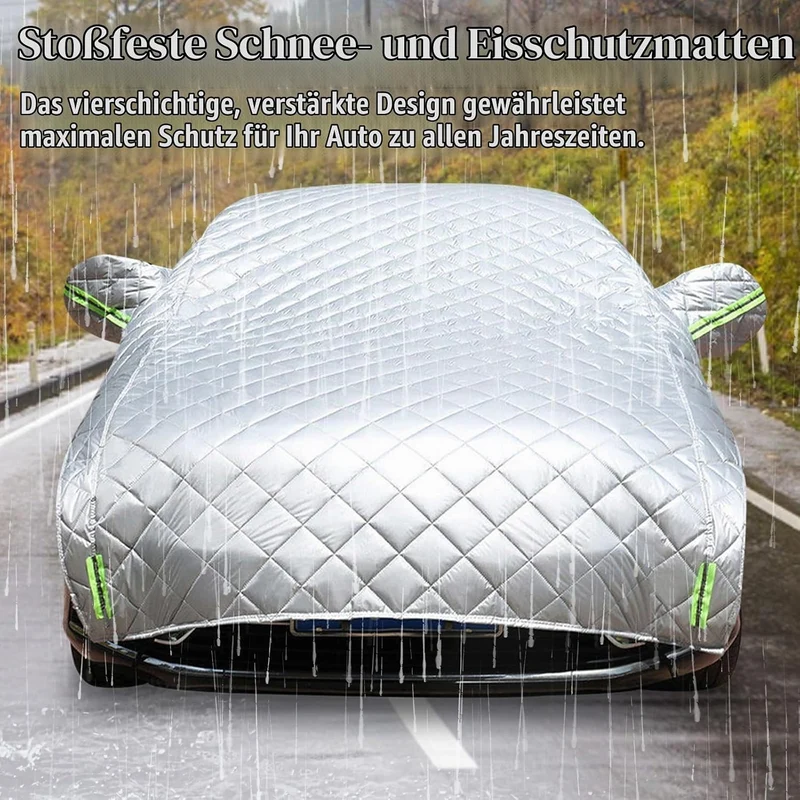 Autoabdeckung, 520x230cm Halbgaragenabdeckung Hagelschutz Auto Hageldecke für Autos Frontscheibenabd