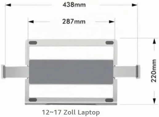 Alberenz® 2-in-1 Laptop- und Monitor Halterung, Verstellbarer Doppelarm-Ständer für 12-17" Laptops u