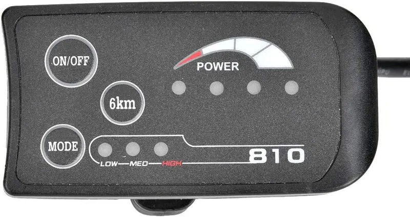 Led Display Fahrrad, Led-Display 36V-48V Elektrofahrrad, Elektrisches Fahrrad 810 LED Anzeige mit 5-