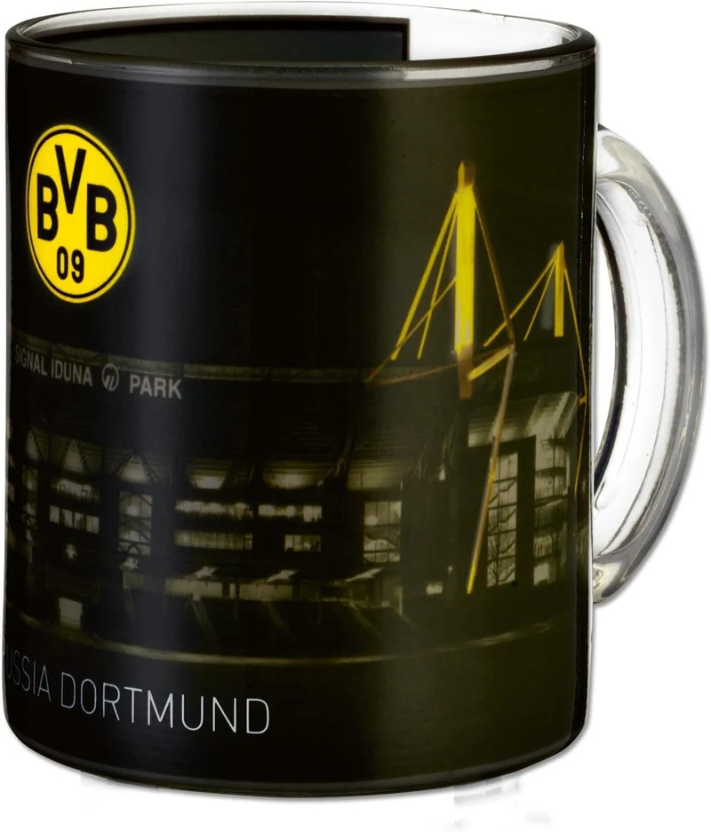 Borussia Dortmund BVB-Zauberglas, 1 Stück (1er Pack) & BVB-Kugelschreiber (3er-Set) Bundle mit BVB-K