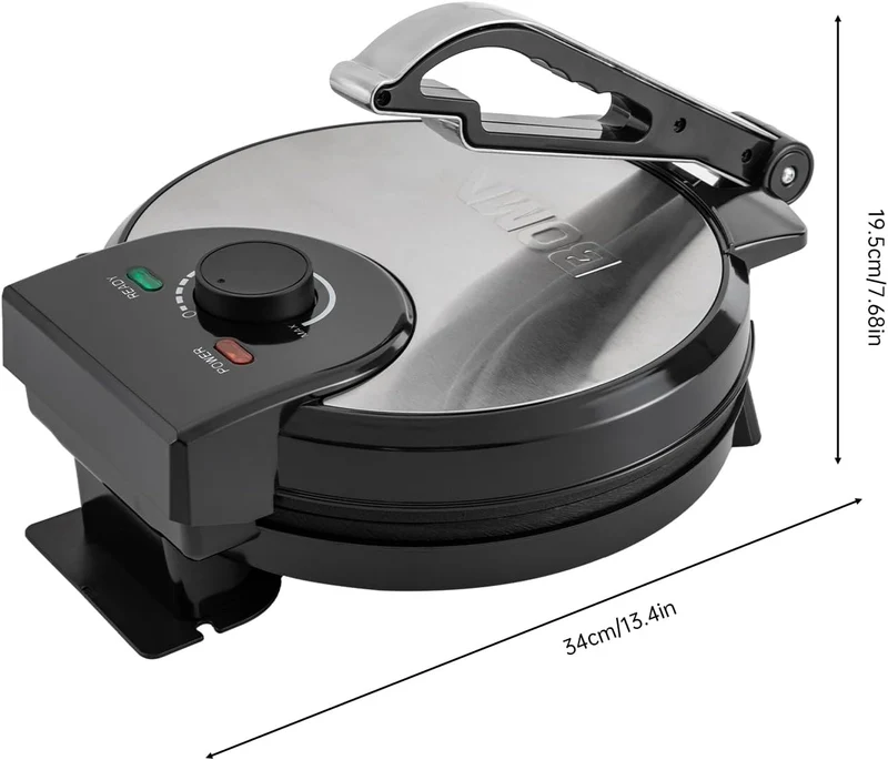 Elektrischer Pancake Backmaschine, Roti Maker, Chapati Tortilla Presse Maker Doppelseitige Heizung E