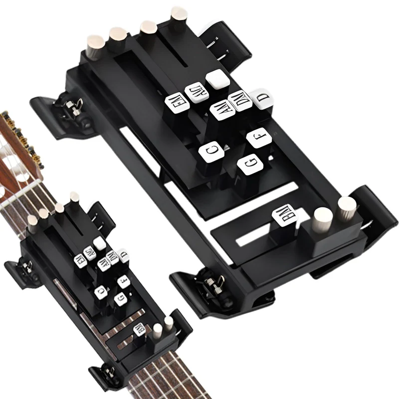 Tragbarer Gitarren-Akkordpresser, Gitarrenakkord -Presse,Gitarren-Akkord- Und Trainer,Akkorddrücker,