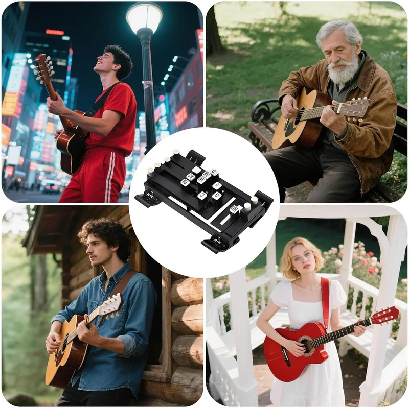 Tragbarer Gitarren-Akkordpresser, Gitarrenakkord -Presse,Gitarren-Akkord- Und Trainer,Akkorddrücker,