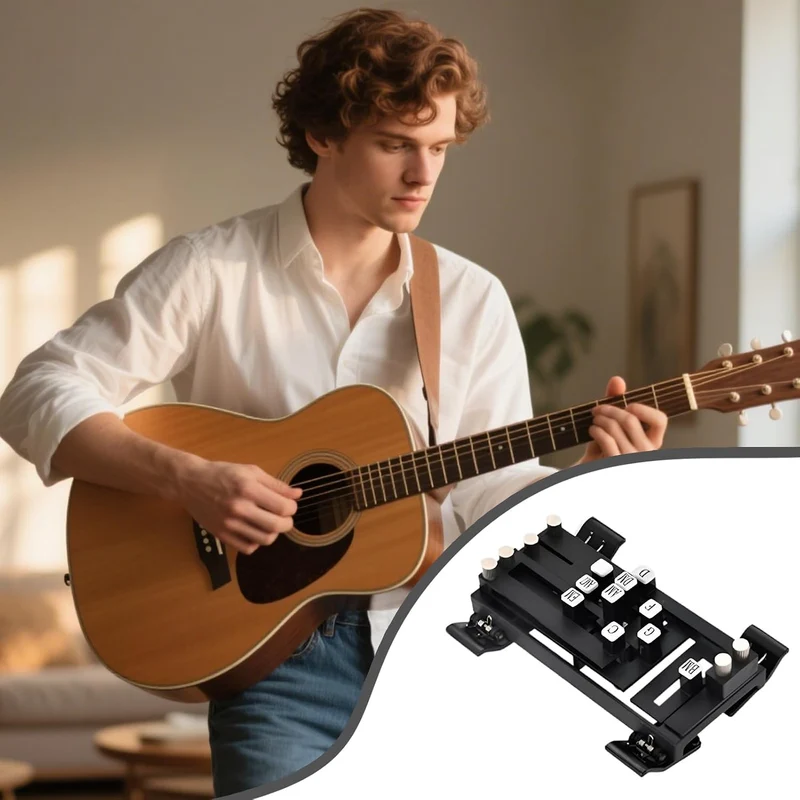 Tragbarer Gitarren-Akkordpresser, Gitarrenakkord -Presse,Gitarren-Akkord- Und Trainer,Akkorddrücker,