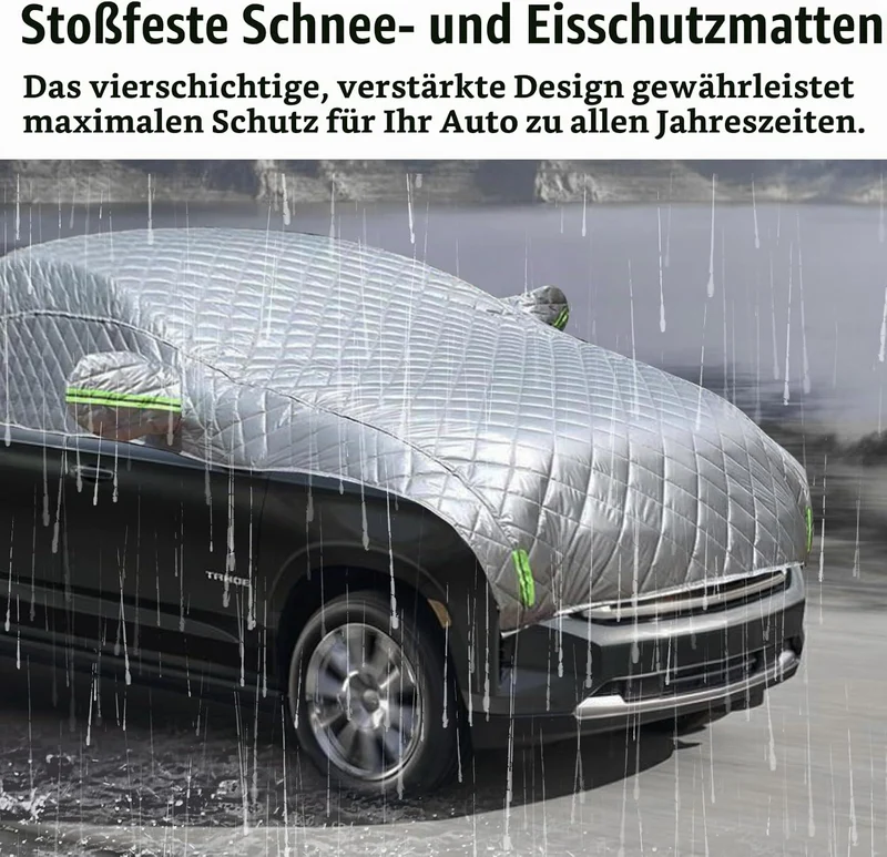 Autoabdeckung, 520x240cm Halbgaragenabdeckung Hagelschutz Auto Hageldecke für Autos Frontscheibenabd