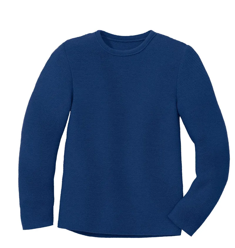 Disana Linksstrick-Pullover 86-92 Marine, 86-92 Marine