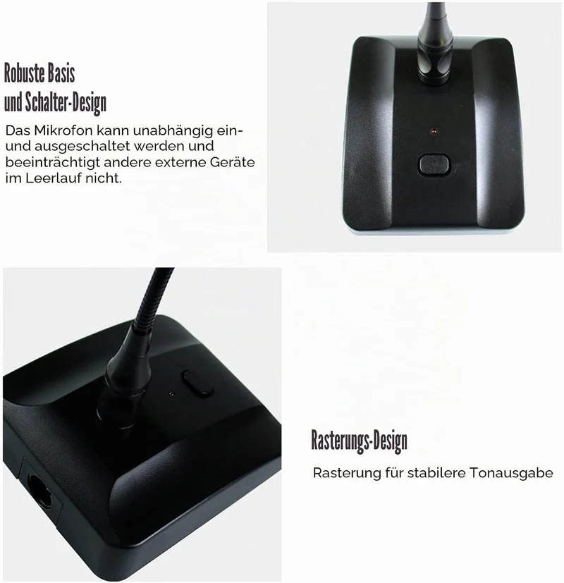 Desktop-Schwanenhals-Kondensatormikrofon, Schnurgebundenes Sprachkondensatormikrofon Zur Tischmontag