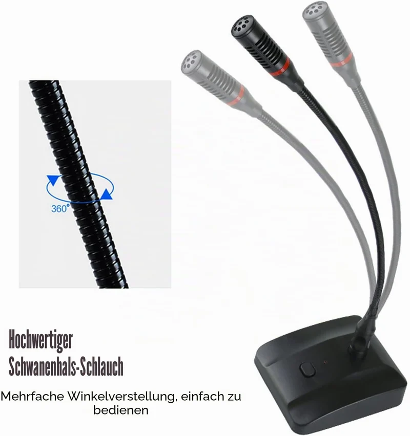 Desktop-Schwanenhals-Kondensatormikrofon, Schnurgebundenes Sprachkondensatormikrofon Zur Tischmontag