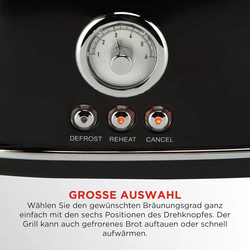 Bourgini Retro 2 Double Slot Toaster 815w One Size