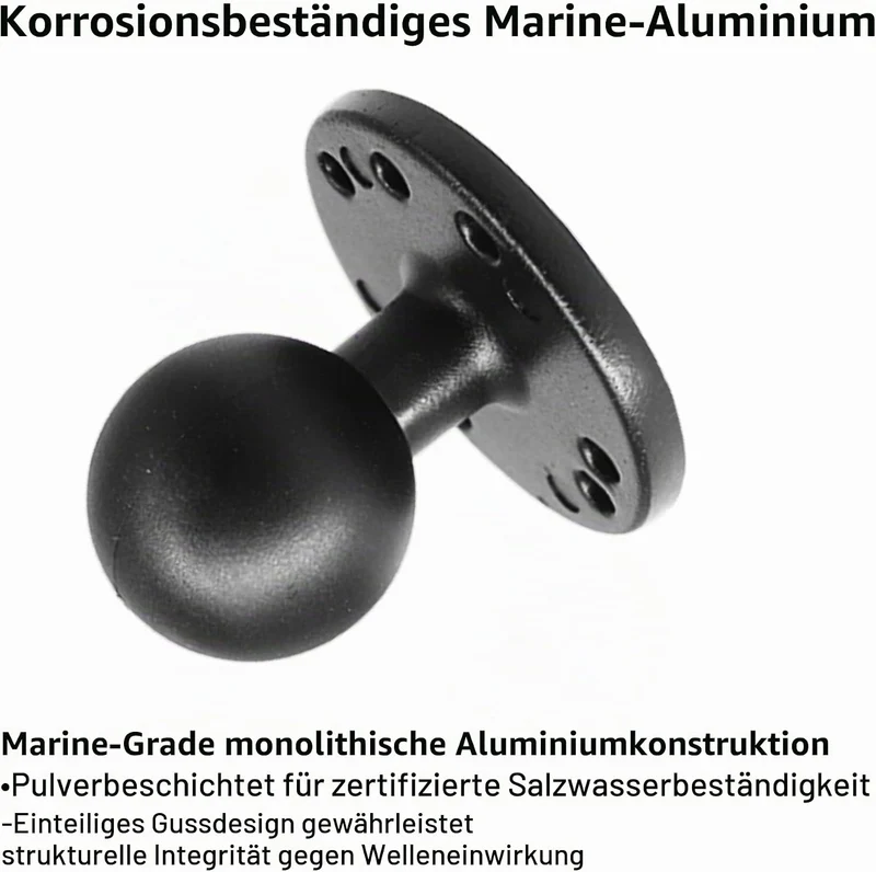 1,5 Zoll/C-Grösse / 38mm Kugelhalterung aus Aluminiumgusslegierung, AMPS-Loch-Rundplattenbasis, Komp