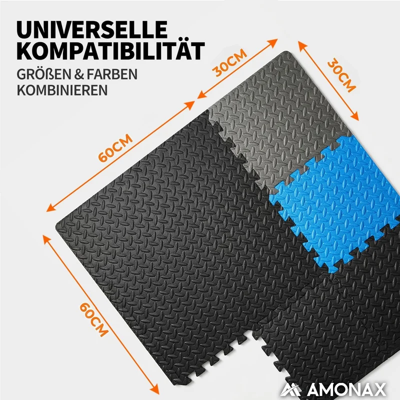 Amonax Bodenschutzmatte Fitness Puzzlematte, Schaumstoff Gym Matte Puzzlematte Kinder, Pool Bodensch