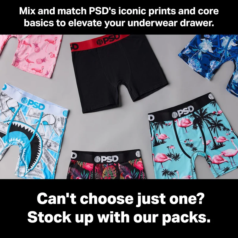PSD | Herren-Boxershorts – Rich Tiger | Elastischer Mikrofaserbund | Atmungsaktiver Mikromesh-Einsat