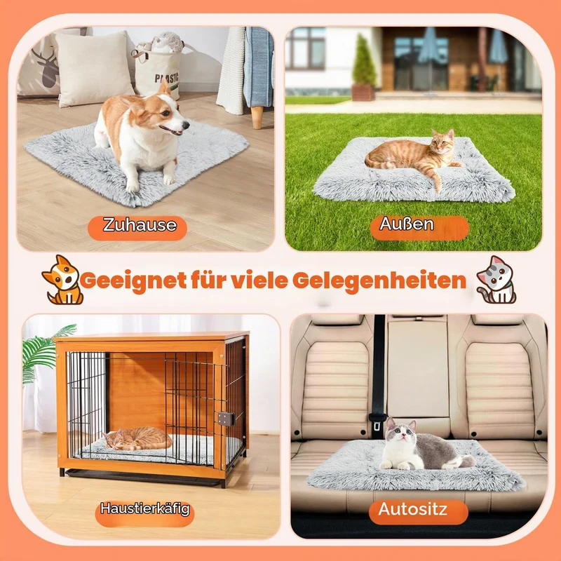 Nobleza 2 in 1 Katzenbett, Faltbar Welpenbett Katzenkissen, Haustierbett Flauschig und Weich, Katzen