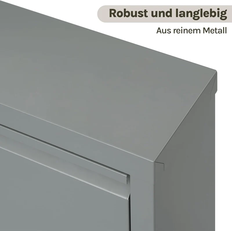 WOLTU Schuhschrank, mit 3 Klappen, Schuhregal, Schuhkipper, für 9 Paar Schuhe, aus Metall, für Flur