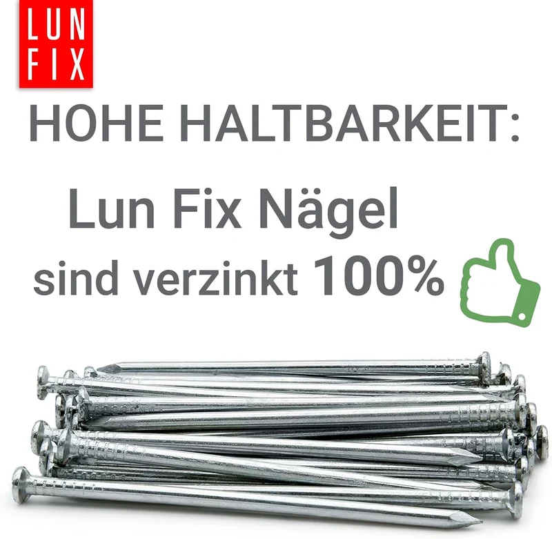 Stahlnägel 3,0 x 80 mm - 5kg (ca. 1150 stk.) – verzinkt, mit Senkkopf, 80mm lang (3.1"), Drahtstifte